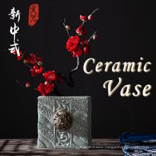 Wholesale Home Goods Decor Chinese Modern Design Ceramic Flower Vase Retro Style Vase Ceramic Decoration Home